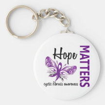 Hope Matters Butterfly Cystic Fibrosis Keychain