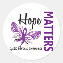 Hope Matters Butterfly Cystic Fibrosis Stickers