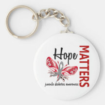 Hope Matters Butterfly Juvenile Diabetes Keychain