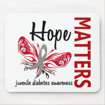 Hope Matters Butterfly Juvenile Diabetes Mouse Pad