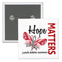 Hope Matters Butterfly Juvenile Diabetes Pin