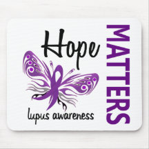 Hope Matters Butterfly Lupus Mouse Pads