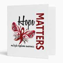 Hope Matters Butterfly Multiple Myeloma 3 Ring Binder
