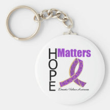 Hope Matters Jewelled Ribbon Domestic Violence Key Chain