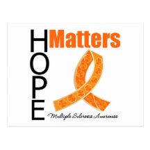 Hope Matters Multiple Sclerosis (Jewelled Ribbon) Postcard