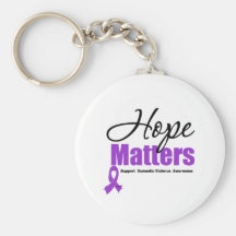 Hope Matters Ribbon Domestic Violence Key Chains
