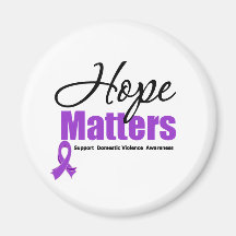 Hope Matters Ribbon Domestic Violence Magnets