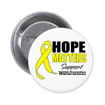 Hope Matters Ribbon Suicide Prevention Pinback Buttons
