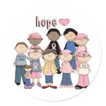 Hope Pink Ribbon stickers
