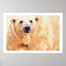 "Hope" Polar Bear Wildlife Watercolor Art