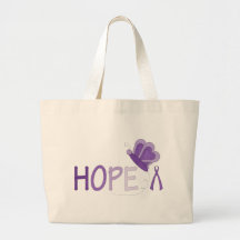 Hope Purple Ribbon Awareness Bag