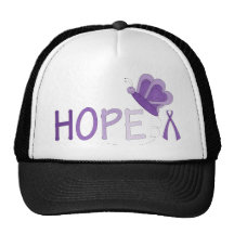 Hope Purple Ribbon Awareness Hat