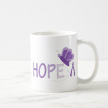 Hope Purple Ribbon Awareness Mugs