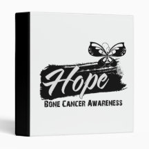 Hope Tattoo Butterfly Bone Cancer Vinyl Binder