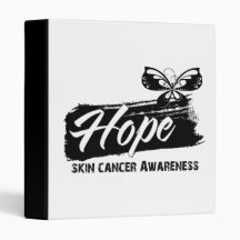 Hope Tattoo Butterfly Skin Cancer 3 Ring Binder