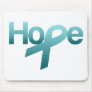Hope Teal Ribbon Ovarian Cancer Awareness Mouse Pad