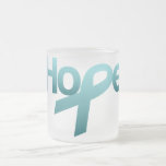 Hope Teal Ribbon Ovarian Cancer Awareness Coffee Mug
