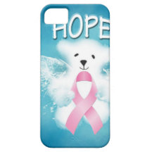 Hope White Angel Bear Pink Ribbon iPhone 5 Case