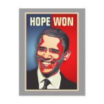 Hope Won - Barack Obama postcards