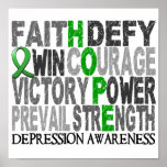 Hope Word Collage Depression Posters
