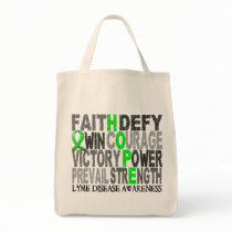 Hope Word Collage Lyme Disease Canvas Bag