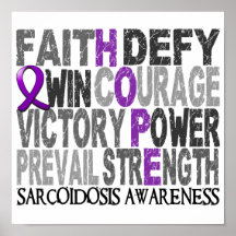 Hope Word Collage Sarcoidosis Print