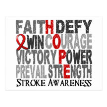 Hope Word Collage Stroke Post Card