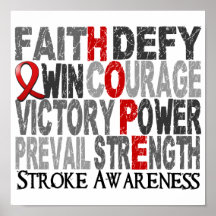 Hope Word Collage Stroke Poster