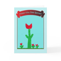 Hope You Feel Better - Red Flowers