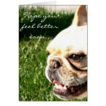 Hope you feel better soon French Bulldog card