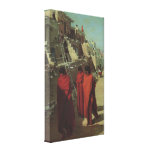 Hopi Pueblo by Louis Akin, Vintage Native American Gallery Wrapped Canvas