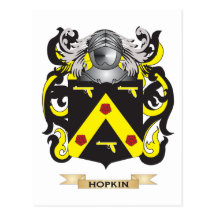 Hopkin Coat of Arms (Family Crest) Postcard