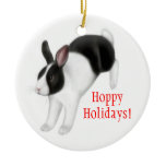 Hopping Bunny Rabbit Holiday Ornament