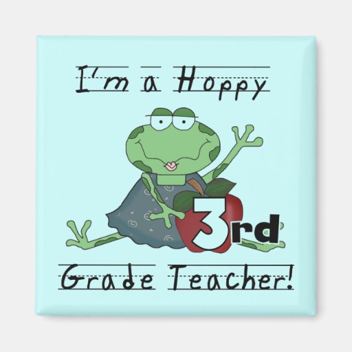 Hoppy 3rd Grade Teacher Tshirts and Gifts Refrigerator Magnet
