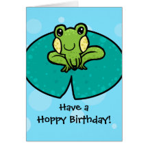 Hoppy Birthday frog birthday card