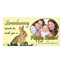 Hoppy Easter Custom Photo Card