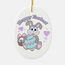 Hoppy Easter! Easter Bunny Christmas Ornaments