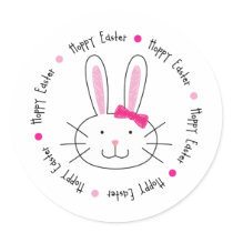 Hoppy Easter Girl T-shirt stickers