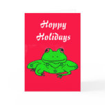Hoppy Holidays Frog Greeting Card