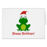 Hoppy Holidays Santa Frog Card