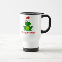 Hoppy Holidays Santa Frog Coffee Mug