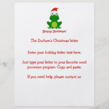 Hoppy Holidays Santa Frog Full Color Flyer