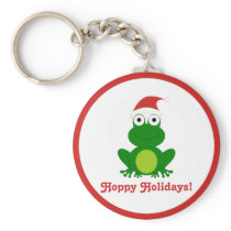 Hoppy Holidays Santa Frog Key Chains
