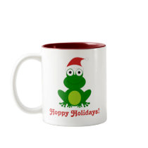 Hoppy Holidays Santa Frog Mug