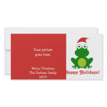 Hoppy Holidays Santa Frog Photo Card