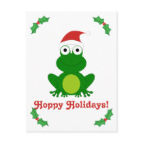 Hoppy Holidays Santa Frog Postcard