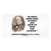 Horace Greeley Go West Young Man Go West Photo Greeting Card