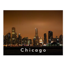 Horizon de Chicago au pilier de marine Cartes Postales