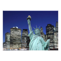 Horizon de Manhattan et la statue de la liberté Bristols Personnalisés