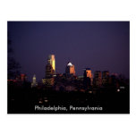 Horizon de nuit de Philadelphie, Pennsylvanie Cartes Postales